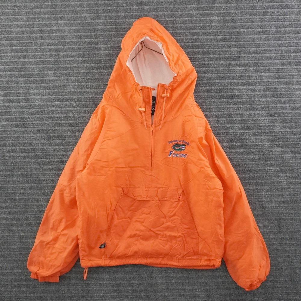 Vintage Charles River Apparel Windbreaker Unisex Medium Orange UF Fencing Jacket